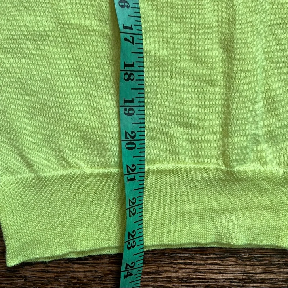 J. Crew neon yellow wool crew neck lightweight sweater size XS